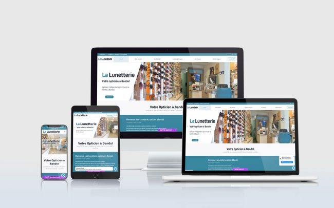 creation site internet bandol - opticien la lunetterie bandol